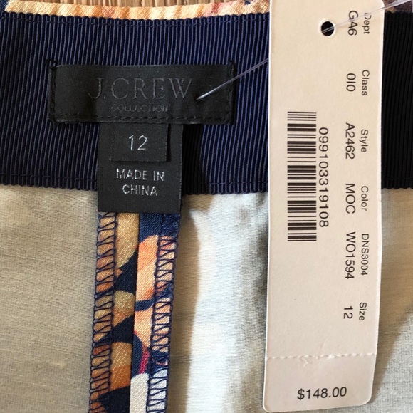 J. CREW 100% Silk 3” Dress Shorts NWT Floral - Picture 6 of 8